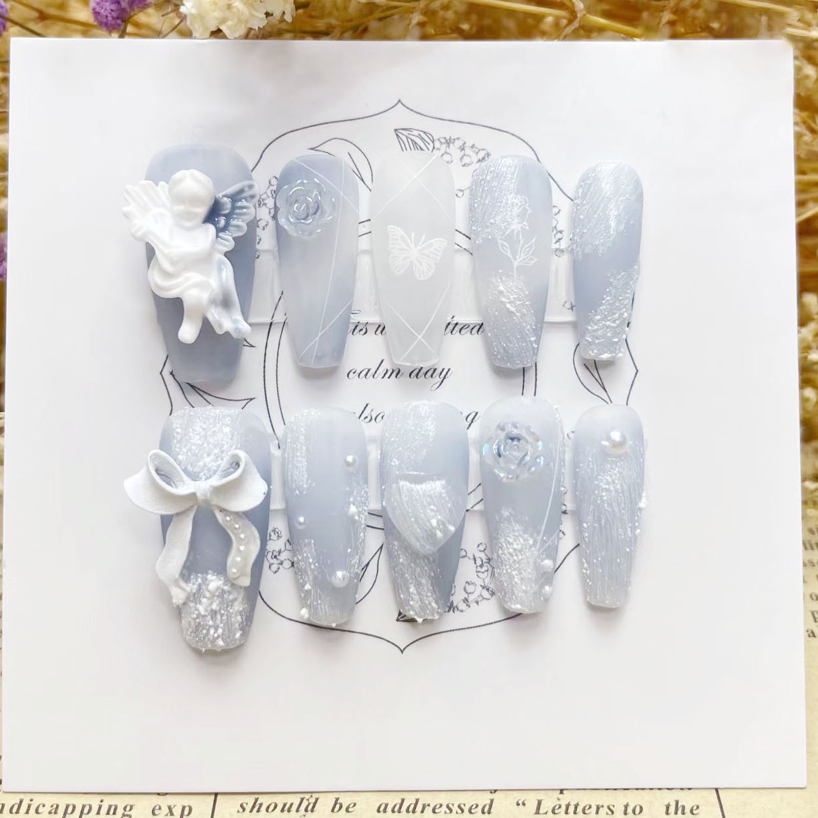 Faux Ange en Plâtre 3D Fait à  - Pressed Flower Art avis et prix