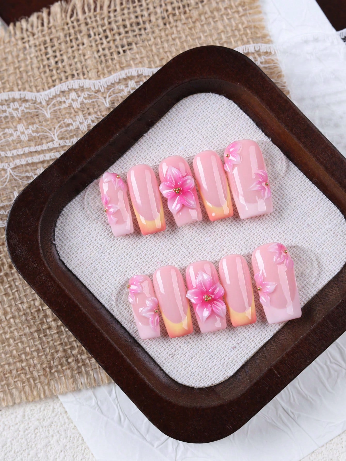 10 faux ongles à presser de st - Pressed Flower Art avis et prix