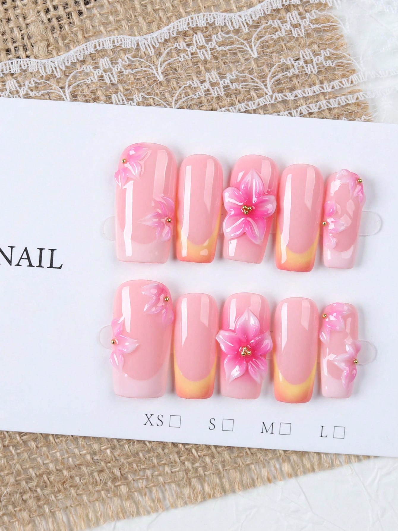 10 faux ongles à presser de st - Pressed Flower Art avis et prix