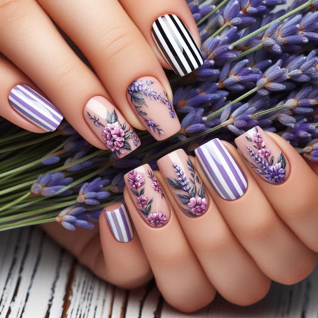 Faux ongles moyens pour femmes - Pressed Flower Art avis et prix