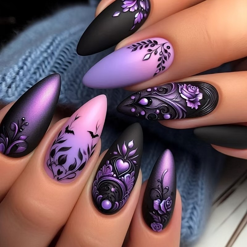 Faux ongles moyens pour femmes - Pressed Flower Art avis et prix