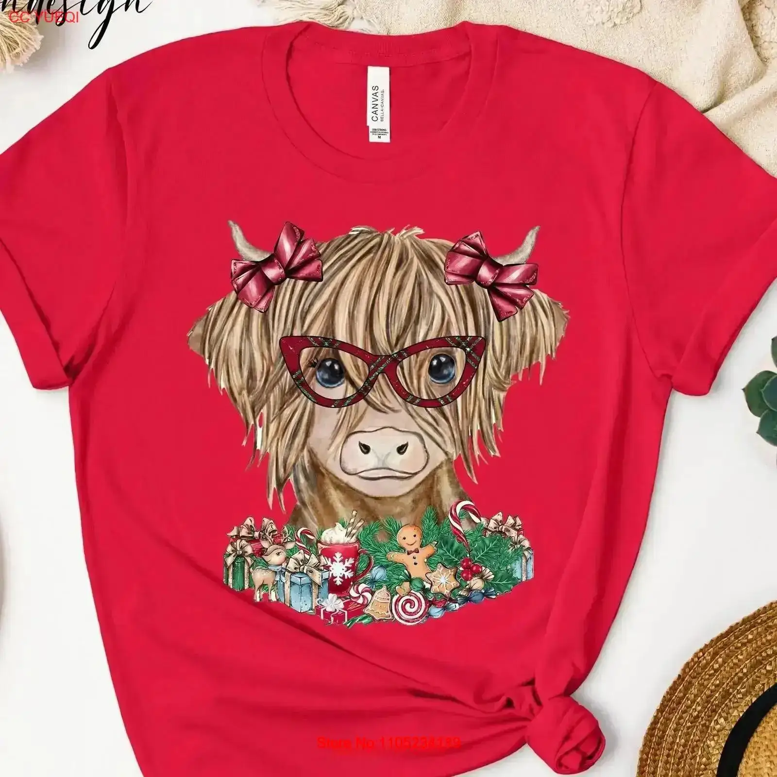 Noël Highland vache t-shirt jo - Family Tree Print avis et prix